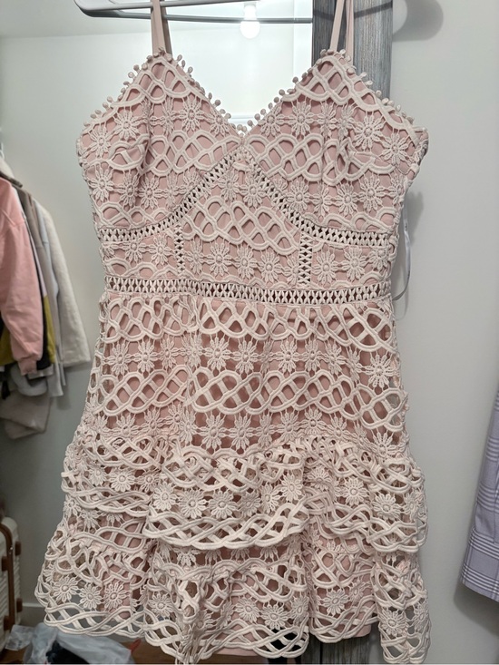 Dresses & Skirts - Lace Tiered Dress - Elegant Spaghetti Strap